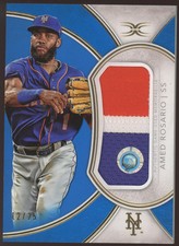 2018 Topps Definitive Collection Amed Rosario Jumbo Relic Blue #/25