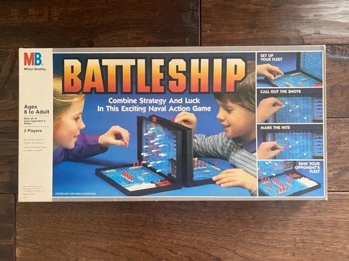 Vintage Milton Bradley Battleship Game 1981, Complete Set Mint
