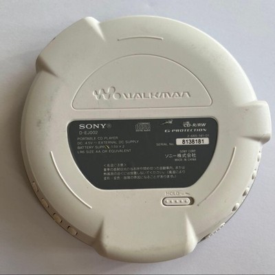 Sony D-EJ002 CD Walkman Portable CD Player White Tested Working