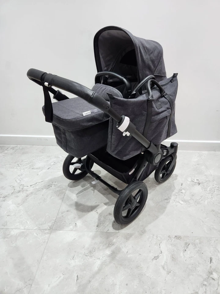 Bugaboo Donkey3 DUO/DOUBLE limited edition Mineral washed Black Pushchair Pram - Image 2 of 4