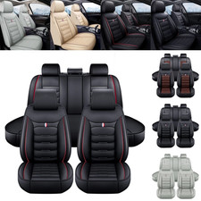 Car Front Rear Seat Covers Leather Cushion Pad Mat Full For Toyota Camry Corolla