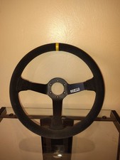 Sparco Racing Steering Wheel Black Suede Alcantara Style
