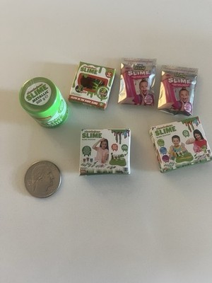 Zuru Mini Brands Slime Lot   6 Pc Nickelodeon Glow Oosh Metallic NEW Sealed