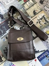 Mulberry Antony messenger bag in dark chocolate brown leather