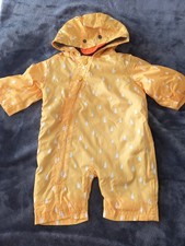Baby Boys Duck Fleece Lined Puddlesuit In Size 0-3 Months.