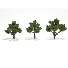 Woodland Scenics TR1506 Deciduous Trees (3) Light Green  3"- 4" Ready-Made
