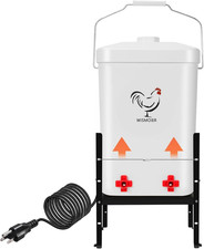3 Gallon Heated Chicken Waterer for Winter Automatic Chicken Water Heater,Adsjus