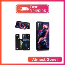 Dikoer Skull Eagle Wallet Case for Moto G Play 2023 6.5" Credit Card Holder Slot