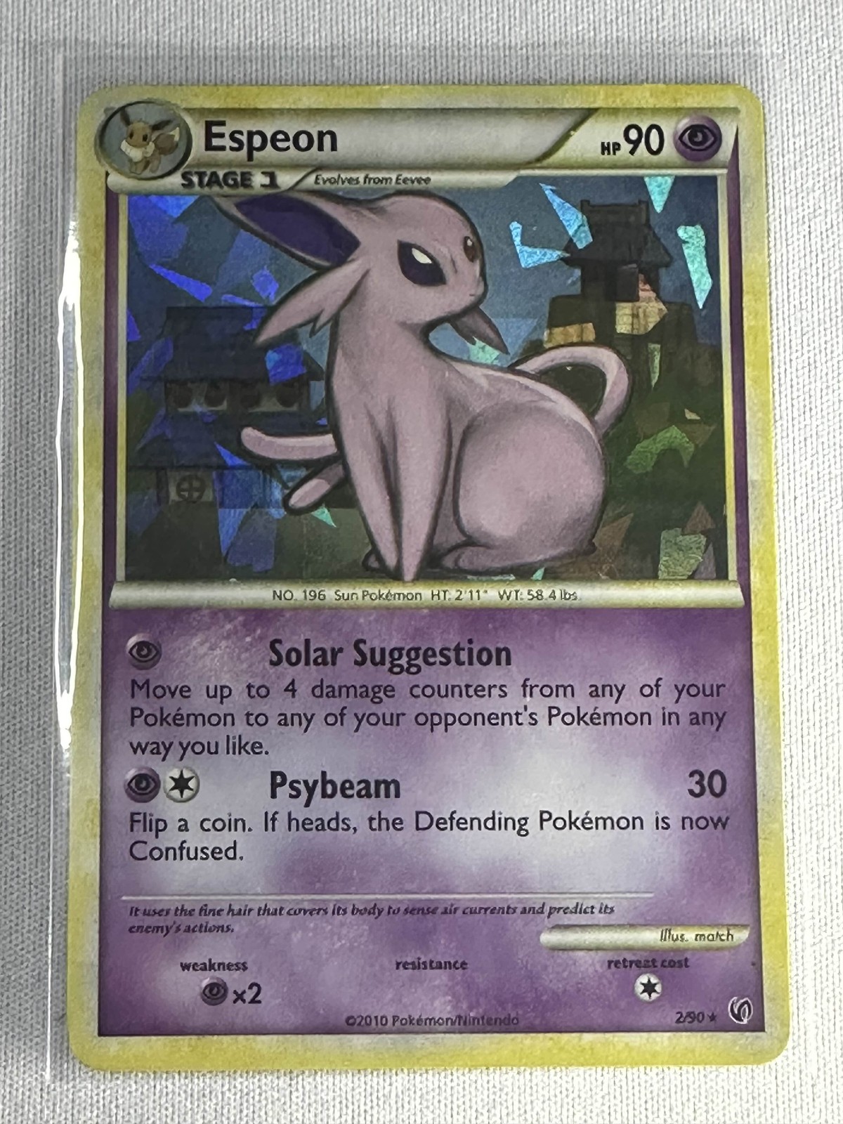 Espeon - 2/90 (HGSS Undaunted - Cracked Ice Holo) Holo Rare Deck Exclusives 002/
