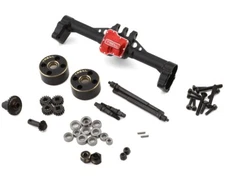 Treal Hobby Alum Complete Rear Portal Axle for Traxxas TRX-4M w/Brass Covers Blk