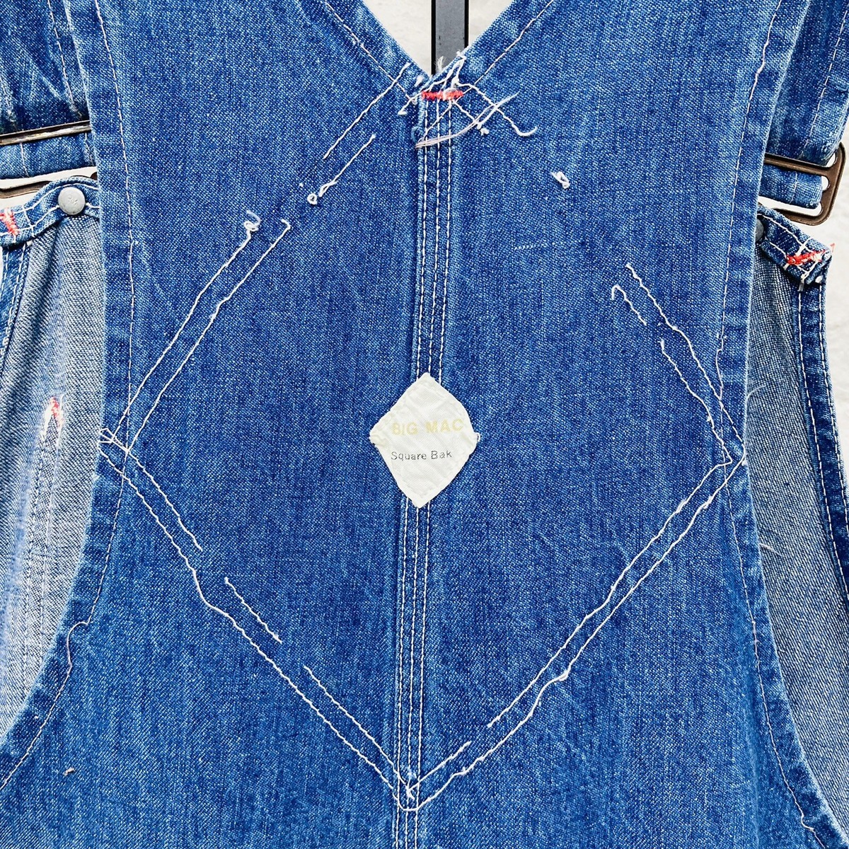 パンツ 1970s BIGMAC Square Bak overalls Vintage 70's Big Mac Men's Blue Jean Square Bak BIB Overalls