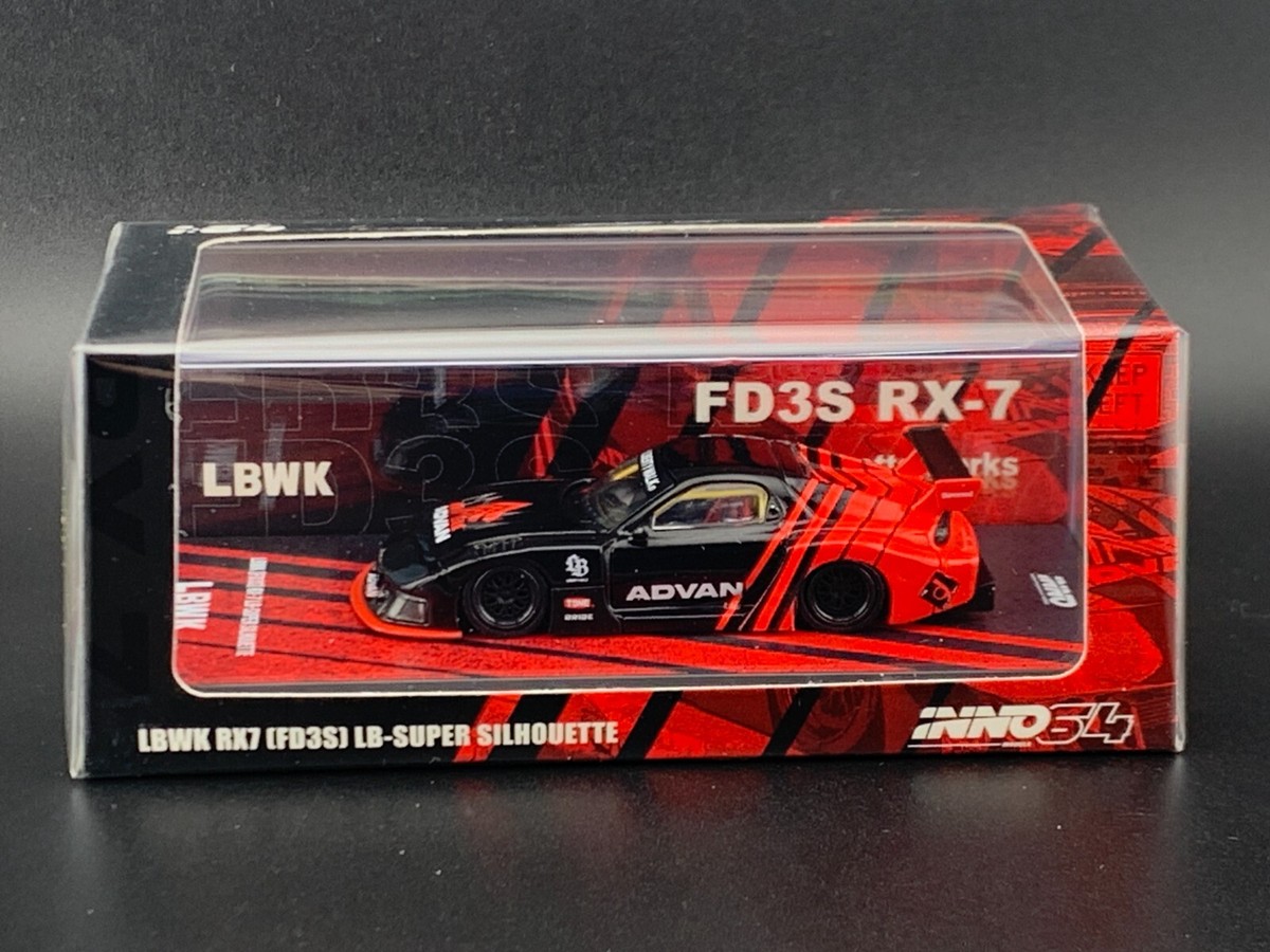 ミニカー Inno64 1/64 LBWK FD3S RX-7 Advan 1/64スケール INNO Models「LBWK RX7[FD3S] LB-SUPER SILHOUETTE