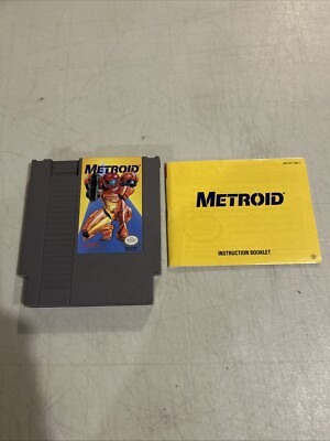Metroid Yellow Label - Nintendo NES **Authentic**CART & BOOK**