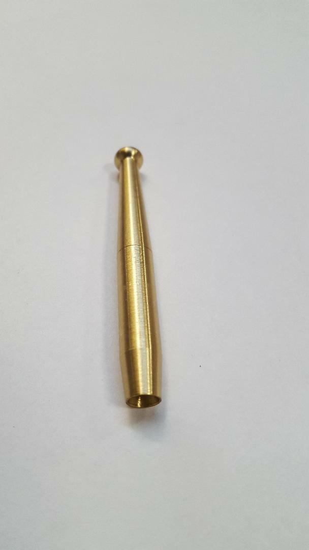 1 Real Brass Metal One Hitter Pipe Dugout Bat 3" Made In Usa !! Tobacco - Foto 11