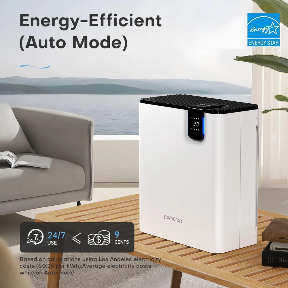Air Purifier for Large Room up to 2500Ft² with H13 HEPA Filter, White