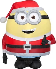 Gemmy 3 Ft Airblown Minion Otto in Santa Suit Inflatable Christmas Decor