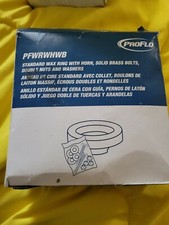 PROFLO PFWRWHWB standard wax ring, solid brass bolts, double nuts and washers