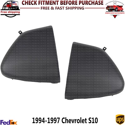 Rear Bumper End Caps Primed Left & Right Side For 1994-1997 Chevrolet S10