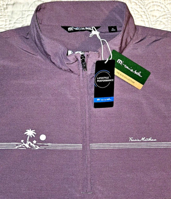 NEW TRAVIS MATHEW, MENS SIZE XL, SURPRISE 1/4-ZIP PULLOVER JACKET-MSRP $139.99