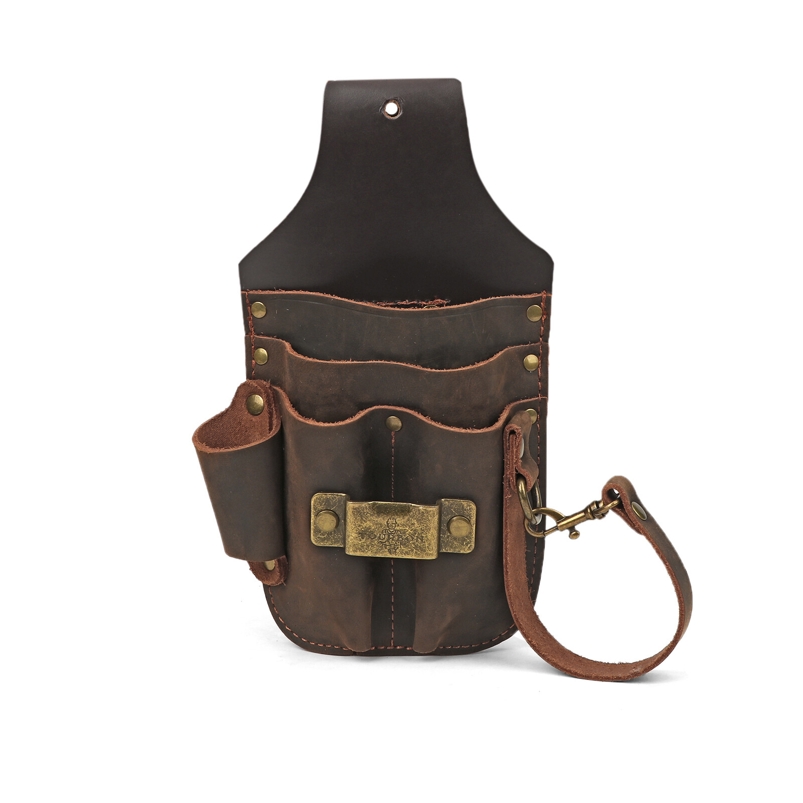 Leather 5 in 1 Tool Holster Electric Tape Thong Plier Pouch Belt Holder-IN USA