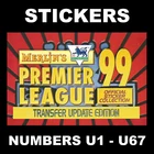 Merlin's Premier League 1999 Transfer Update Football Stickers
