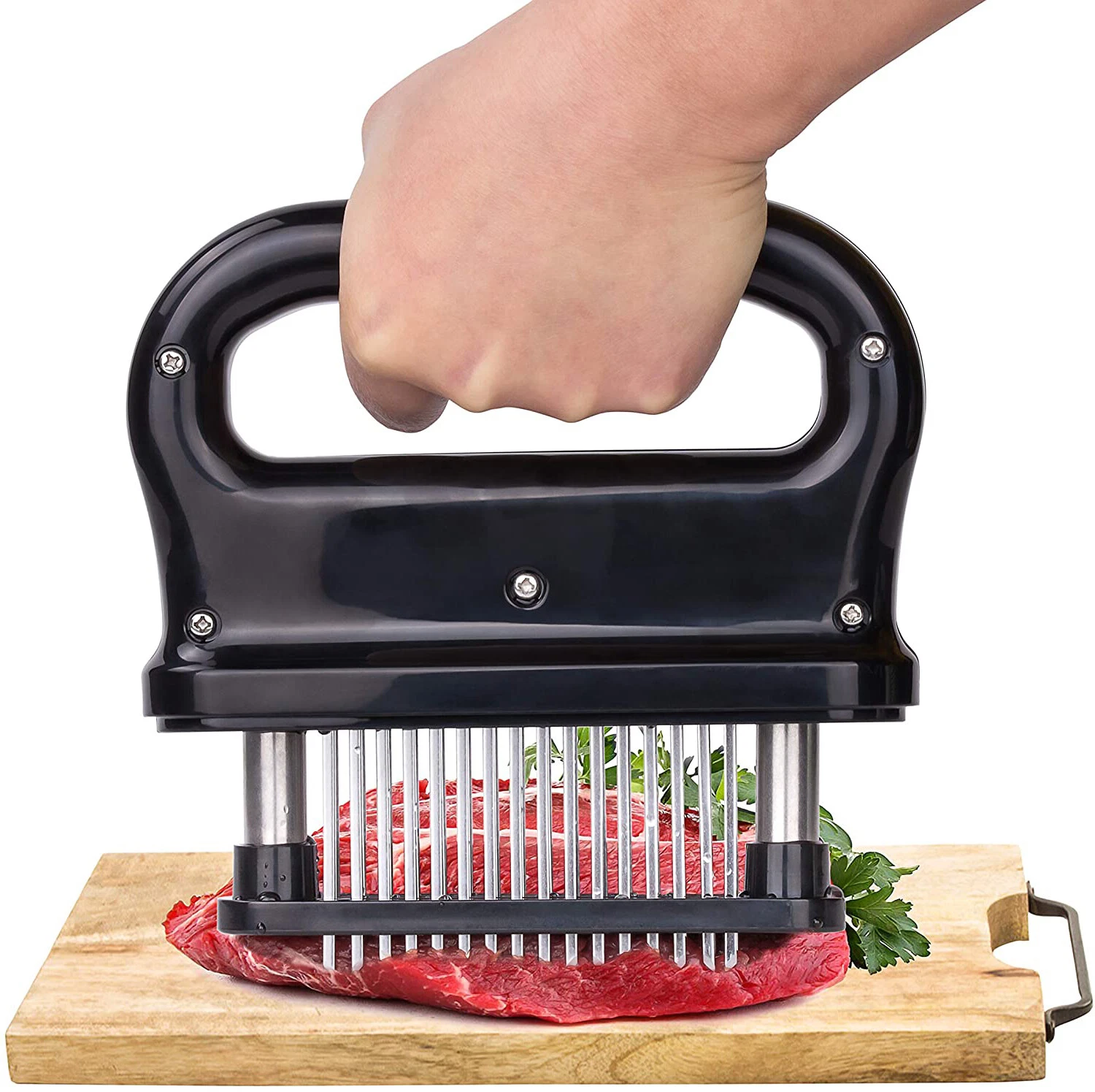 Meat Tenderizer with 48 Stainless Steel Ultra Sharp Needle Blades BBQ Tool New
Opens in a new window