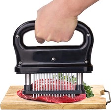 Meat Tenderizer with 48 Stainless Steel Ultra Sharp Needle Blades BBQ Tool New