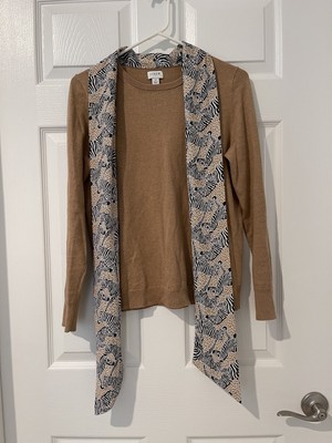 sweater with attached scarf
