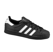 adidas superstar black with white stripes