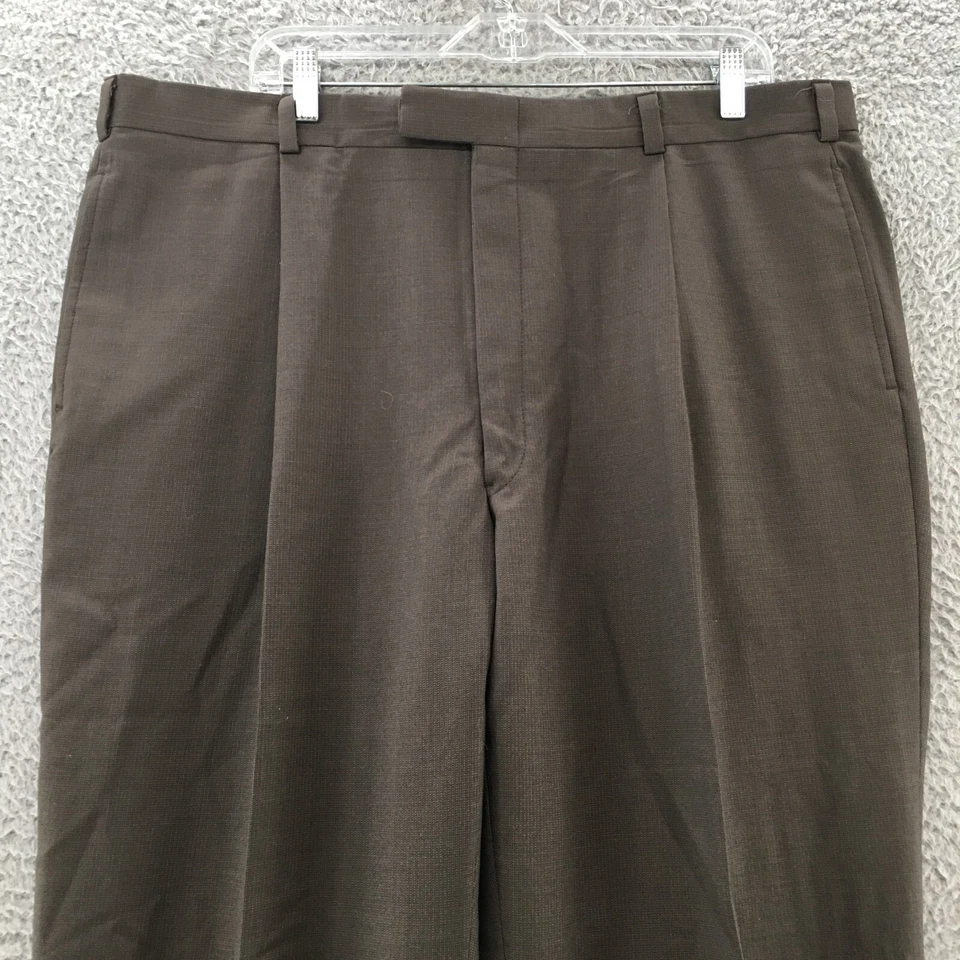Pantalón de vestir Kenneth Cole con puños para hombre (40x30 real) gris tiro alto cremallera Foto 2 de 4