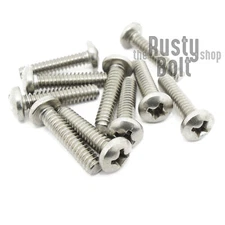 #6-32 x 5/8", Phillips Pan Head Screws, A2 304 18-8, Stainless Steel