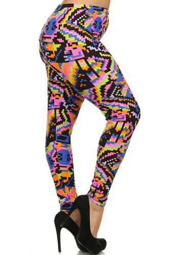 Womens Plus Size Graphic Print Pattern Buttery Soft Leggings - Picture 83 of 228