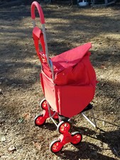 DBEST RED SHOPPING CART STAIR CLIMBER TROLLY DOLLY