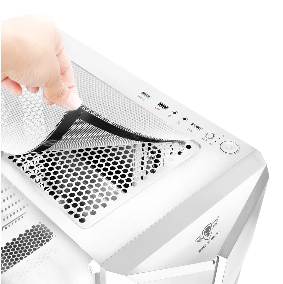 - Clone III | PC Gehäuse Weiß RGB | Kompatibel ATX/mATX/ITX | Leerer Gaming T... - Bild 4 von 4