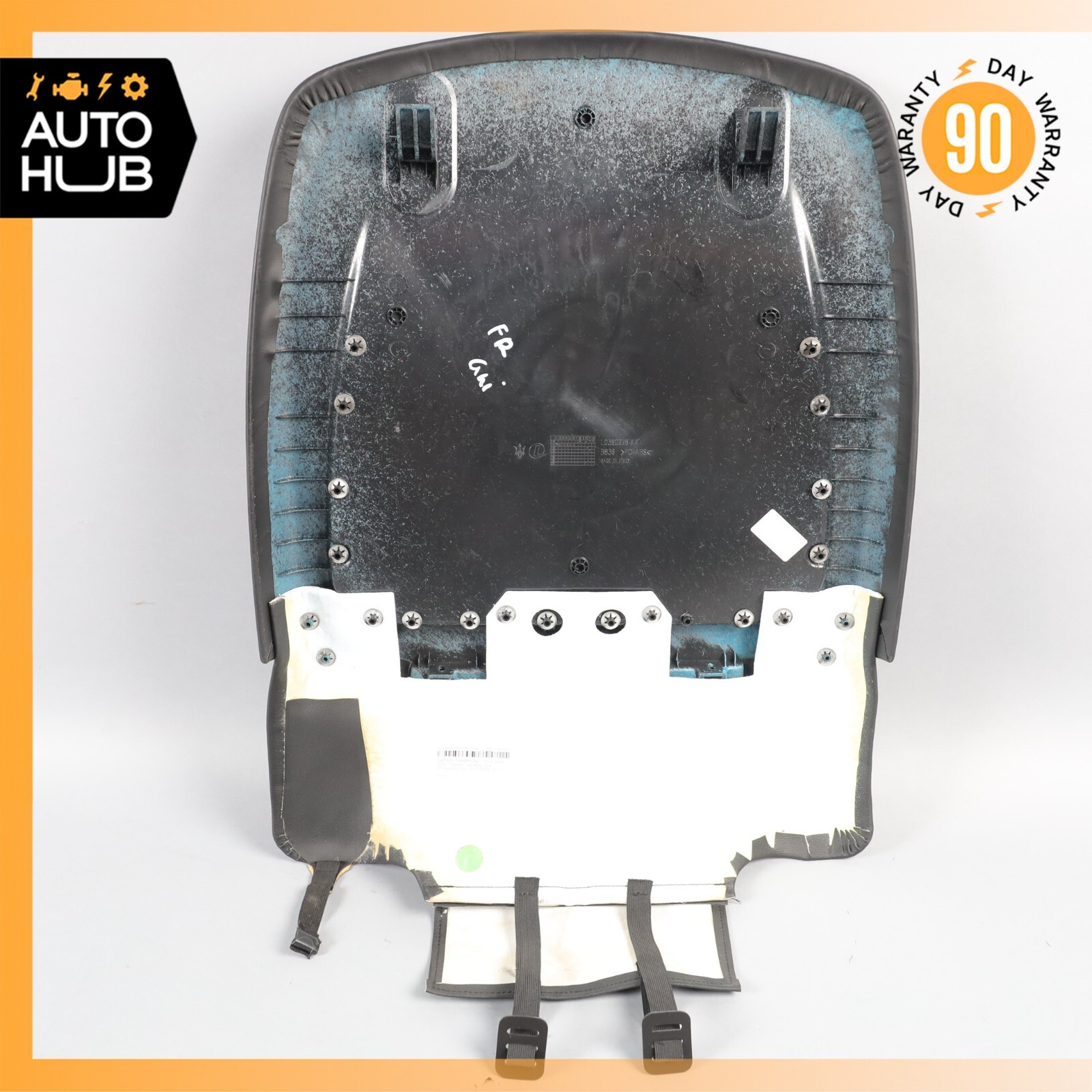 14-22 Maserati Ghibli M157 Front Right Side Seat Back Cover Black OEM