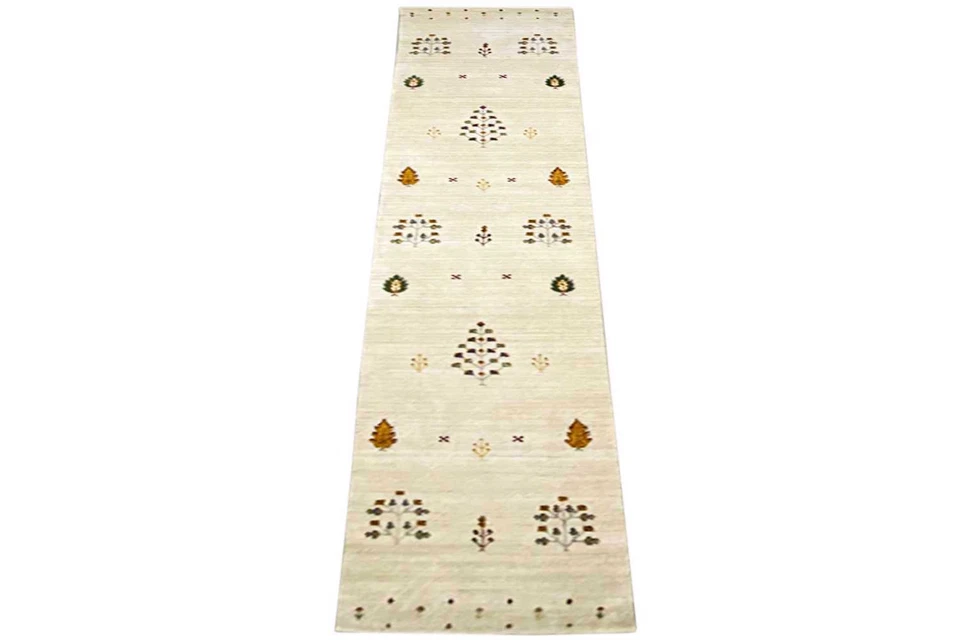 Gabbeh Loom Luri Läufer – 78x400 – Handgewebt-Wolle – Creme-Natural – Lebensbaum - Bild 2 von 4