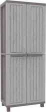 Tall Plastic Cupboard Storage Outdoor Garden Shelves Utility Box Cabinet