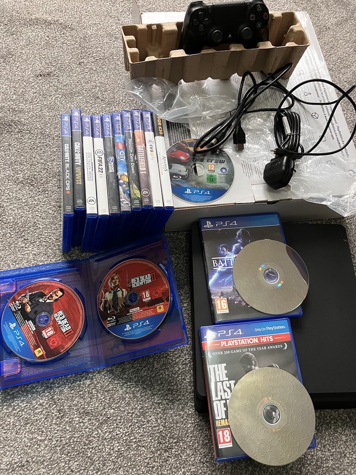 Sony PlayStation 4 Slim Console • PS4 • 14Game Bundle • Gamepad • Leads HDMI eBay