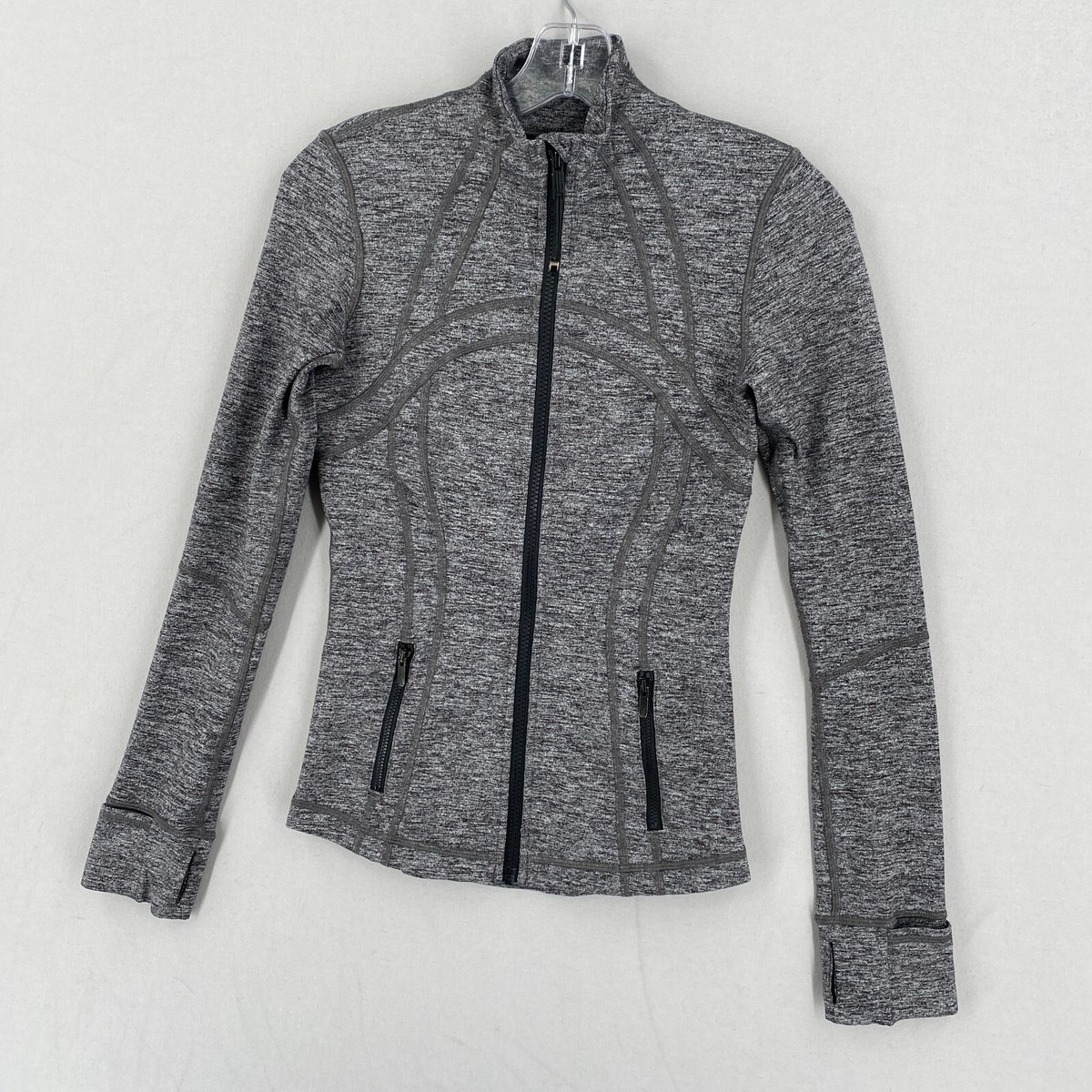 ルルレモン Define Jacket ディファイン Size 4 Lulu Lululemon Define Jacket Luon Heathered Black Gray Size 4