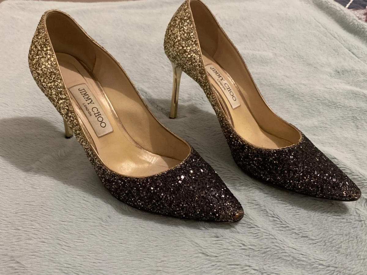 New JIMMY CHOO High Heels Sparkling Silver Shoes Size | eBay