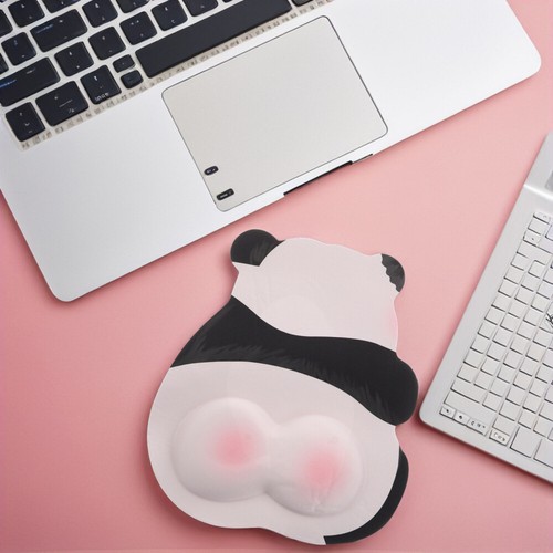 Panda Mouse Pad with Wrist Cushion Nonslip Mouse Pad Soft and Comfortable Wrist - Afbeelding 2 van 12