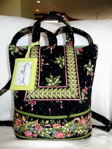vera bradley black backpack purse