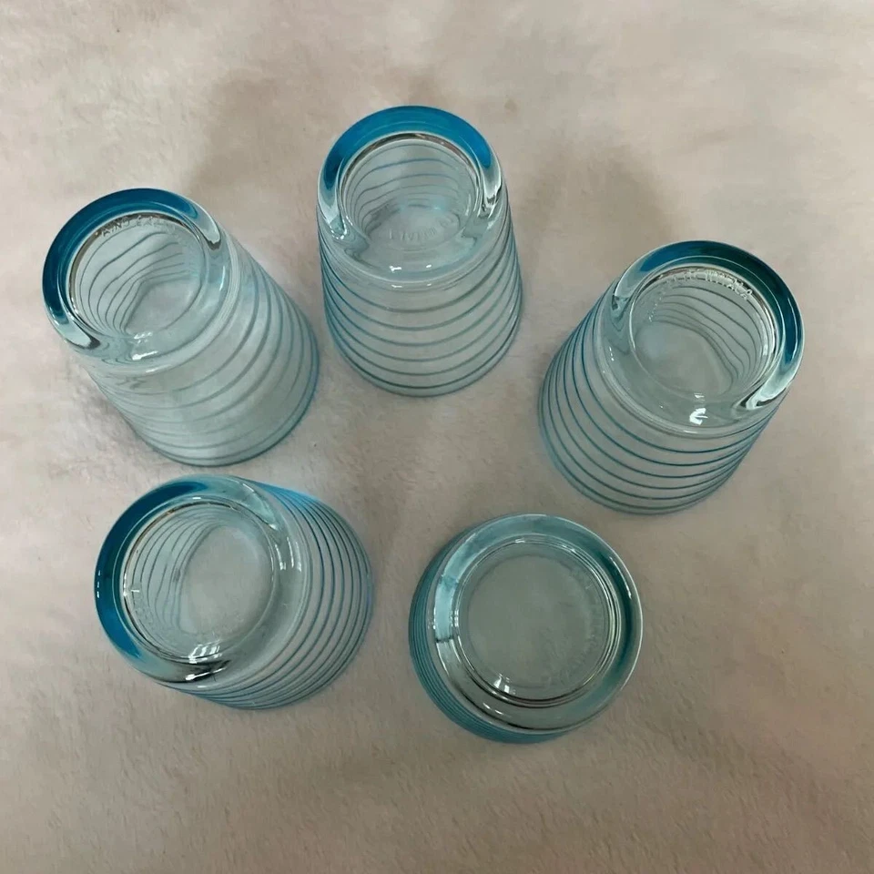 Juego de 5 vasos de vidrio Iittala aino alto azul claro 220 mm 22 cl F/S de Japón Foto 2 de 2