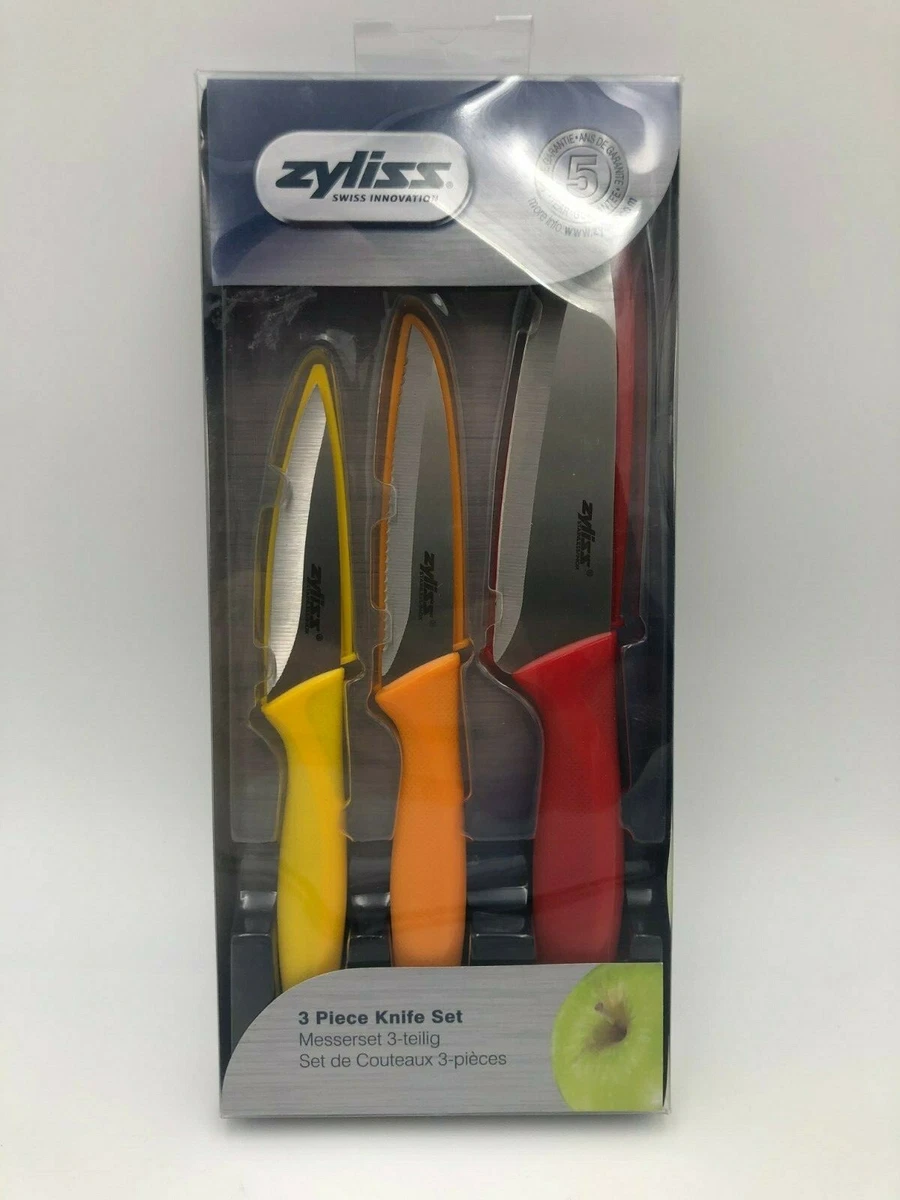 Zyliss 3 Piece Knife Set Paring Serrated Paring Utility eBay