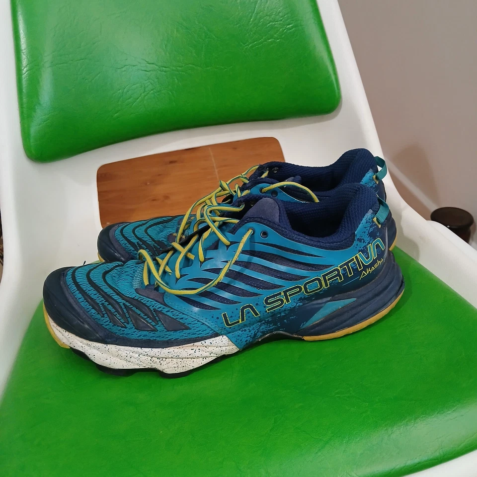 Zapatos para correr La Sportiva Akasha Trail Rocker para hombre - talla US 12 - azul Gorpcore Foto 4 de 4