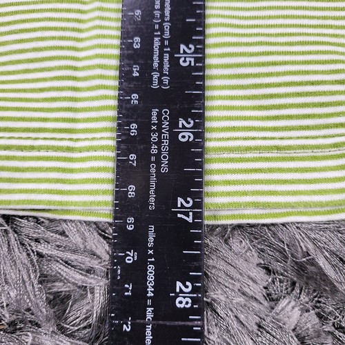 Vintage 90's Esprit Shirt Womens Small Green Striped Long Sleeve Turtleneck Flaw - Picture 6 of 17