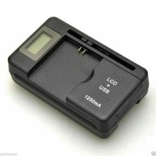 Mobile Universal Battery Charger LCD Indicator Screen For Cell Phones 1 USB-Port
