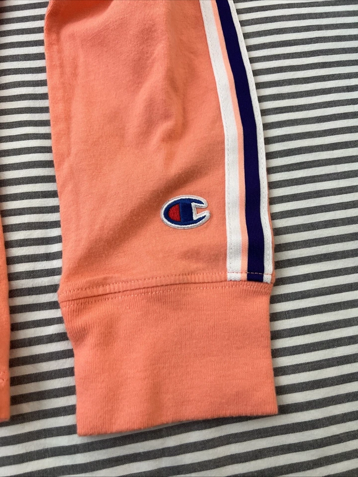 Salmon Pink Girls Youth Champion Long Sleeve Shirt Size XS  - Image 4 of 4
