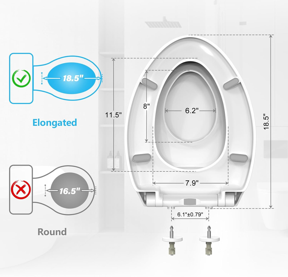 CR107 Toilet Seat with Toddler Seat Built In, Potty Training Toilet