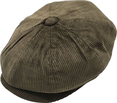 Herren Cord Flatcap - Vintage Zeitungsjunge Baker Boy Mütze Freizeit Winter Style